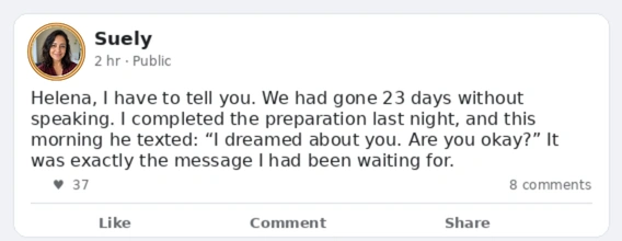 Story shared by a woman who placed both names in the Book