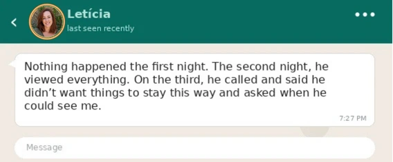 Story shared by a woman who placed both names in the Book